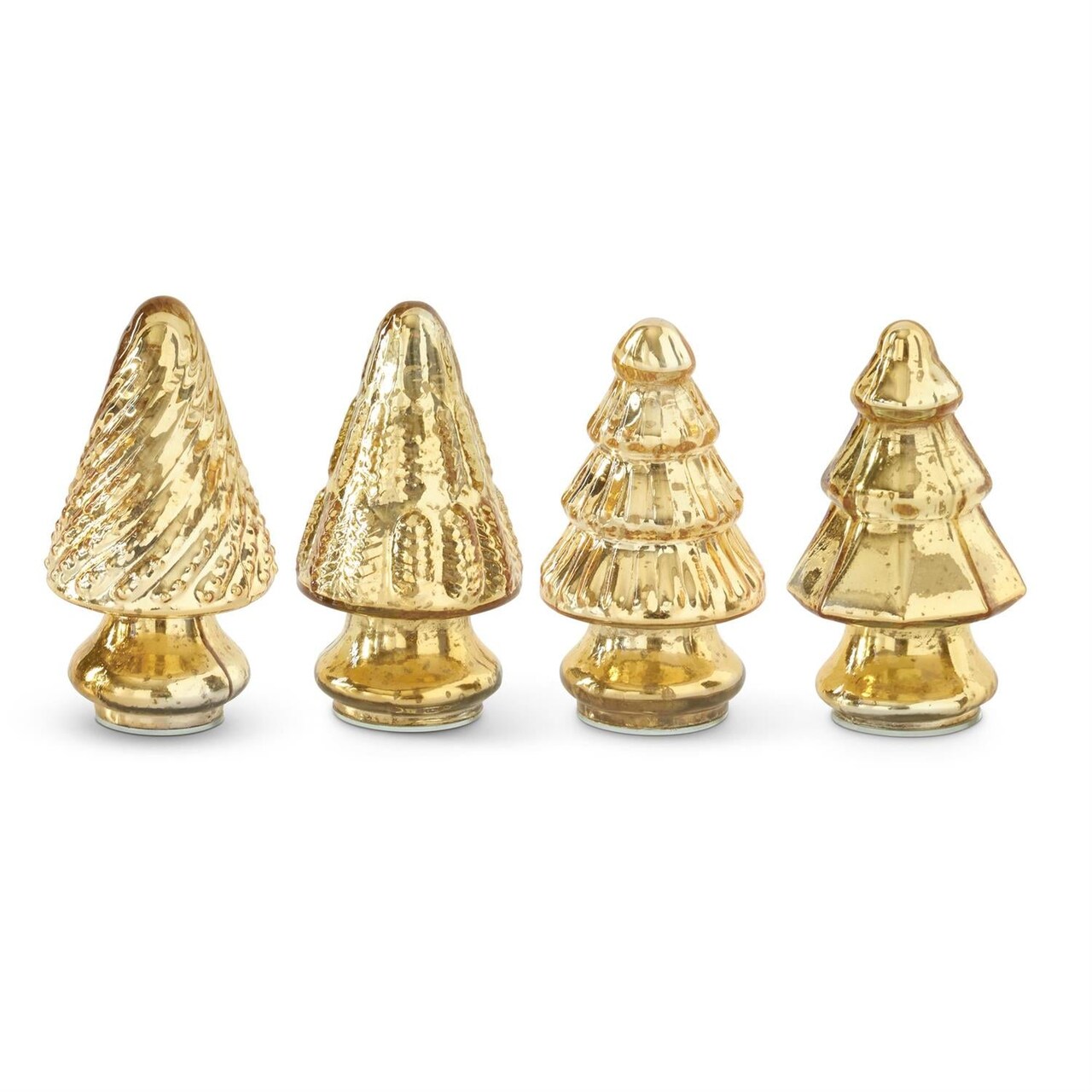 5.25" Mini Gold Mercury Glass Christmas Ornament – Vintage-Inspired Holiday Decor